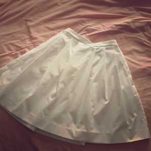 White A-line Skirt with Pockets!
